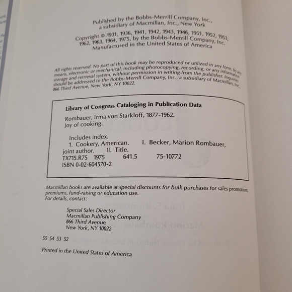 Vintage The Joy of Cooking, Irma Rombauer, Marion Rombauer Becker - Picture 4 of 11